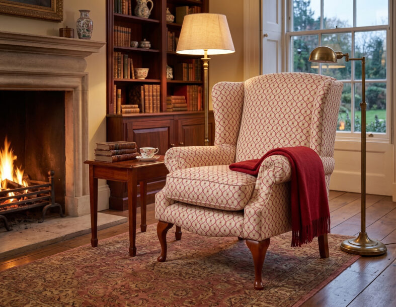 Queen Anne Wing Chair Lifestyle 1 Low Res
